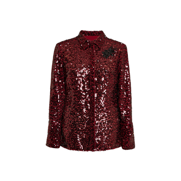Erdem Embellished Sequin Long Sleeve Shirt - Tops - British Romantic Luxury at Coveti