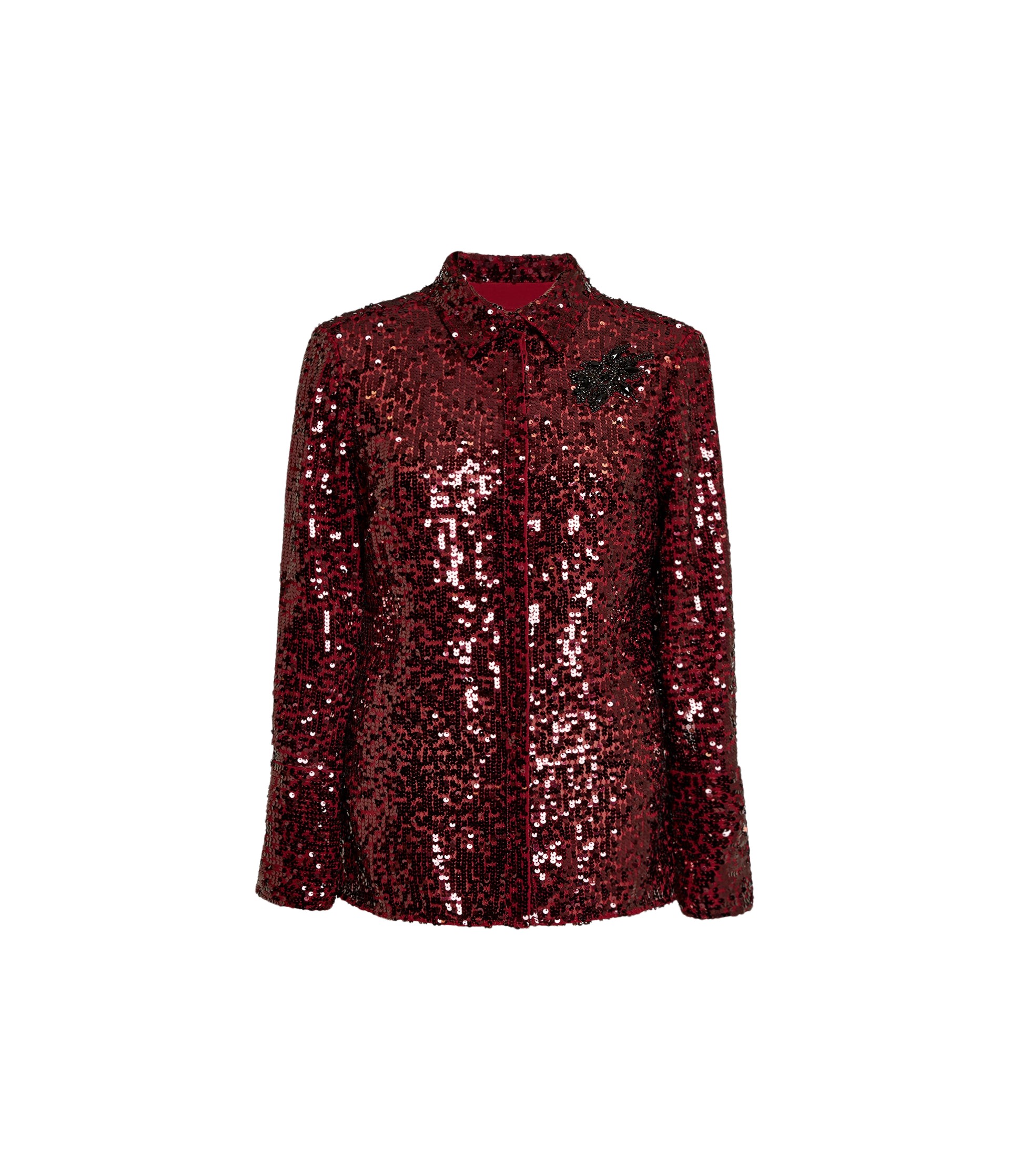Erdem Embellished Sequin Long Sleeve Shirt