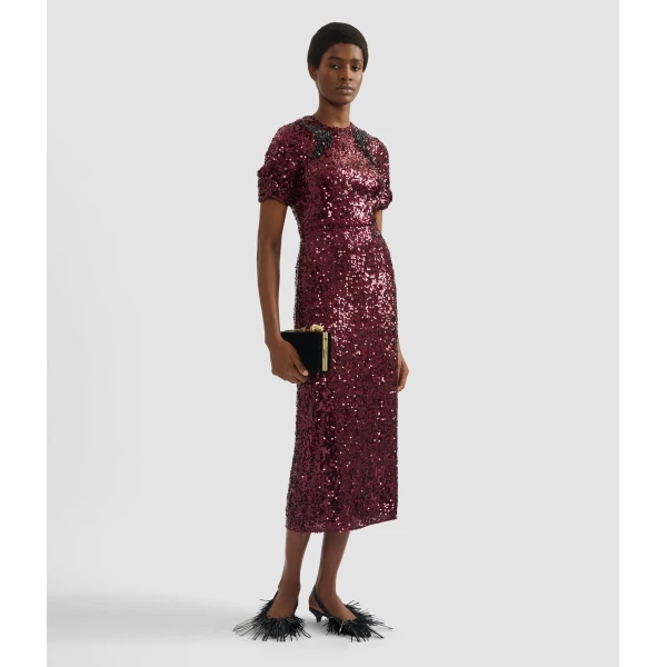 Erdem Embellished Sequin Midi Dress - Dresses - British Romantic Luxury at Coveti