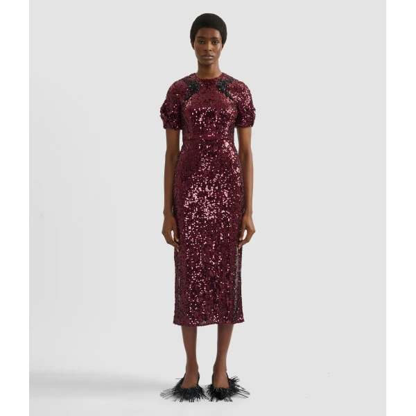 Erdem Embellished Sequin Midi Dress - Dresses - British Romantic Luxury at Coveti