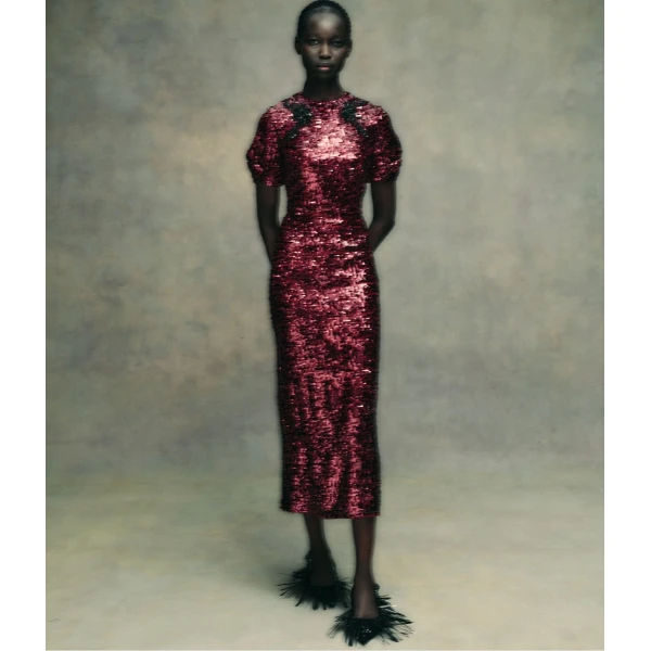Erdem Embellished Sequin Midi Dress - Dresses - British Romantic Luxury at Coveti
