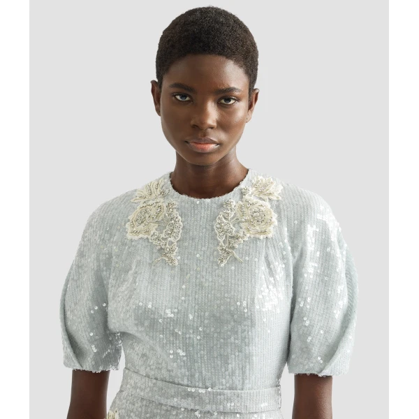 Erdem Embellished Sequins Midi Dress - Dresses - British Romantic Luxury at Coveti