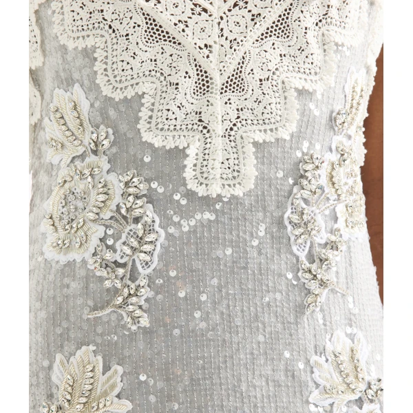 Erdem Embellished Sequins Sleeveless Midi Dress - Dresses - British Romantic Luxury at Coveti