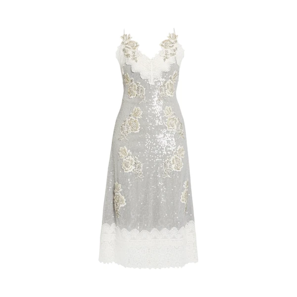 Erdem Embellished Sequins Sleeveless Midi Dress - Dresses - British Romantic Luxury at Coveti
