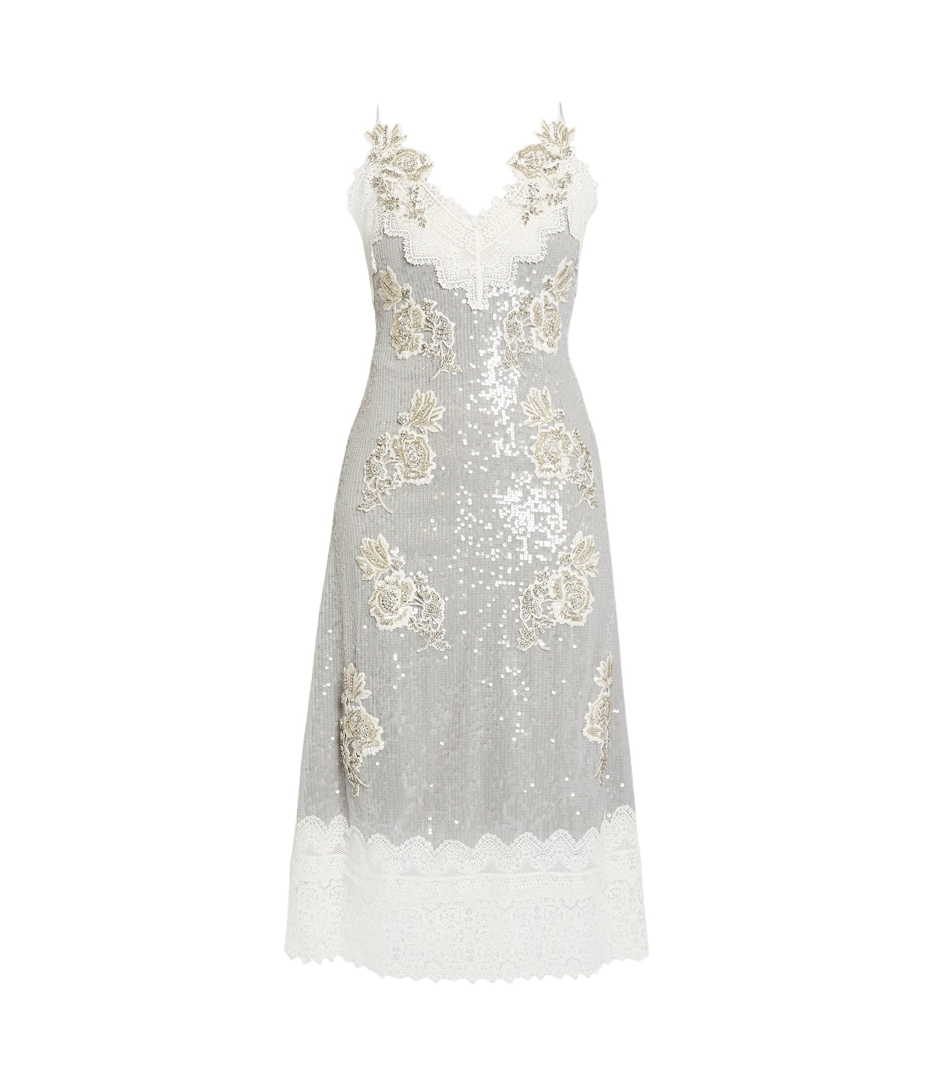 Erdem Embellished Sequins Sleeveless Midi Dress