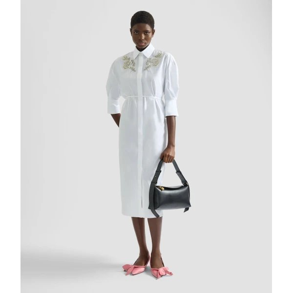 Erdem Embellished Shirt Dress - Dresses - British Romantic Luxury at Coveti
