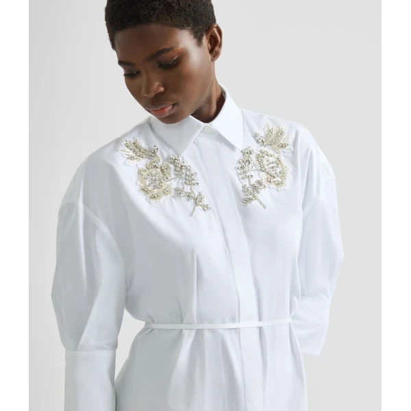 Erdem Embellished Shirt Dress - Dresses - British Romantic Luxury at Coveti
