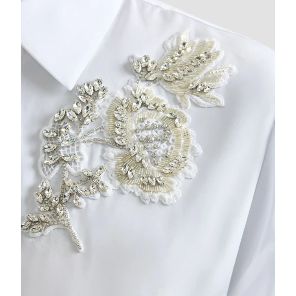 Erdem Embellished Shirt Dress - Dresses - British Romantic Luxury at Coveti
