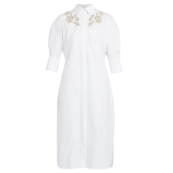 Erdem Embellished Shirt Dress - Dresses - British Romantic Luxury at Coveti