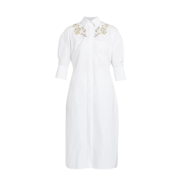 Erdem Embellished Shirt Dress - Dresses - British Romantic Luxury at Coveti