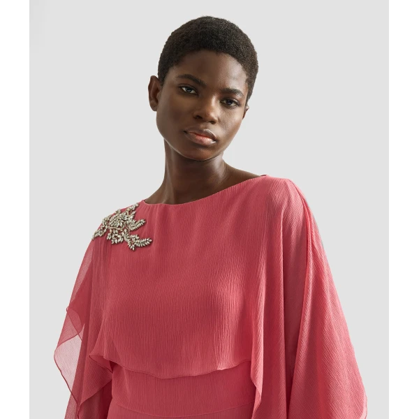 Erdem Embellished Silk Creponne Long Sleeve Gown - Dresses - British Romantic Luxury at Coveti
