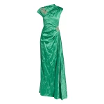 Erdem Embellished Textured Satin Draped Gown - Dresses - British Romantic Luxury at Coveti
