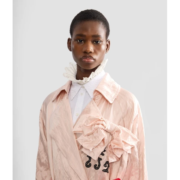 Erdem Embellished Textured Satin Trench Coat - Coats - British Romantic Luxury at Coveti