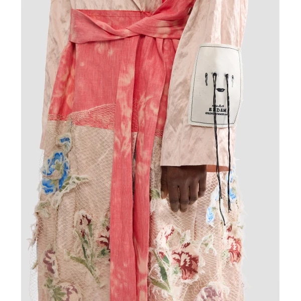 Erdem Embellished Textured Satin Trench Coat - Coats - British Romantic Luxury at Coveti