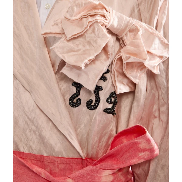 Erdem Embellished Textured Satin Trench Coat - Coats - British Romantic Luxury at Coveti