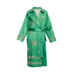 Erdem Embellished Textured Satin Trench Coat - Coats - British Romantic Luxury at Coveti