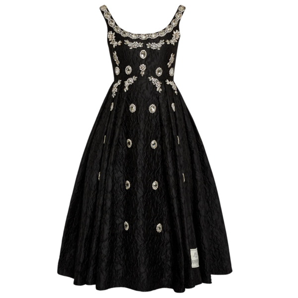 Erdem Embroidered Cloque Jacquard Sleeveless Midi Dress - Dresses - British Romantic Luxury at Coveti