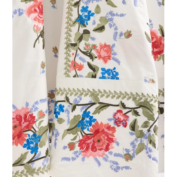 Erdem Embroidered Cotton Faille Sleeveless Midi Dress - Dresses - British Romantic Luxury at Coveti