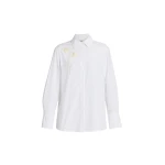 Erdem Embroidered Cotton Poplin Long Sleeve Shirt - Tops - British Romantic Luxury at Coveti