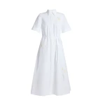 Erdem Embroidered Cotton Poplin Midi Shirt Dress - Dresses - British Romantic Luxury at Coveti
