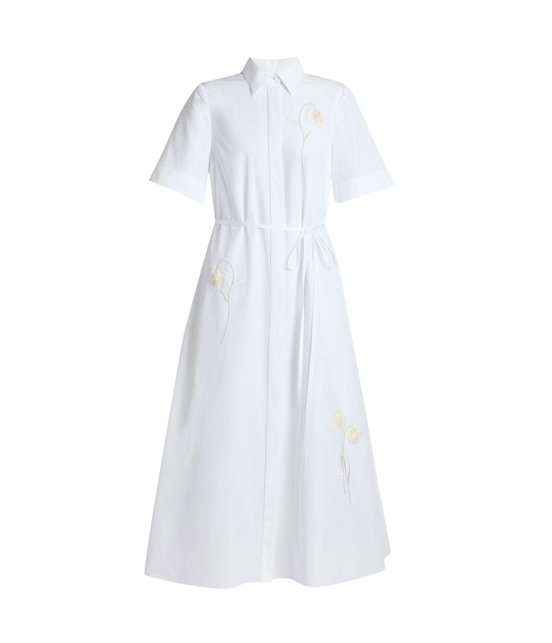 Erdem-Embroidered-Cotton-Poplin-Midi-Shirt-Dress-coveti63308_nobg Erdem Embroidered Cotton Poplin Midi Shirt Dress - Dresses - British Romantic Luxury at Coveti