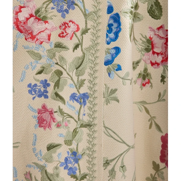 Erdem Embroidered Cotton Twill Hourglass Midi Dress - Dresses - British Romantic Luxury at Coveti