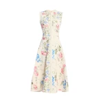 Erdem Embroidered Cotton Twill Hourglass Midi Dress - Dresses - British Romantic Luxury at Coveti