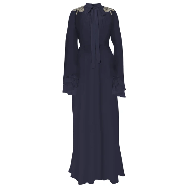 Erdem Embroidered Creponne Long Sleeve Gown - Dresses - British Romantic Luxury at Coveti