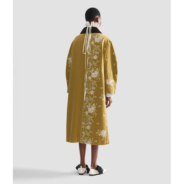 Erdem Embroidered Denim Coat - Coats - British Romantic Luxury at Coveti