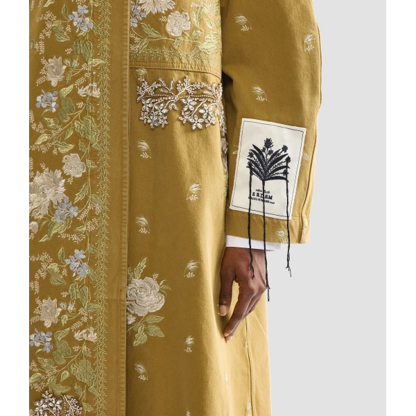 Erdem Embroidered Denim Coat - Coats - British Romantic Luxury at Coveti