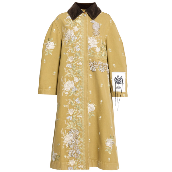 Erdem Embroidered Denim Coat - Coats - British Romantic Luxury at Coveti