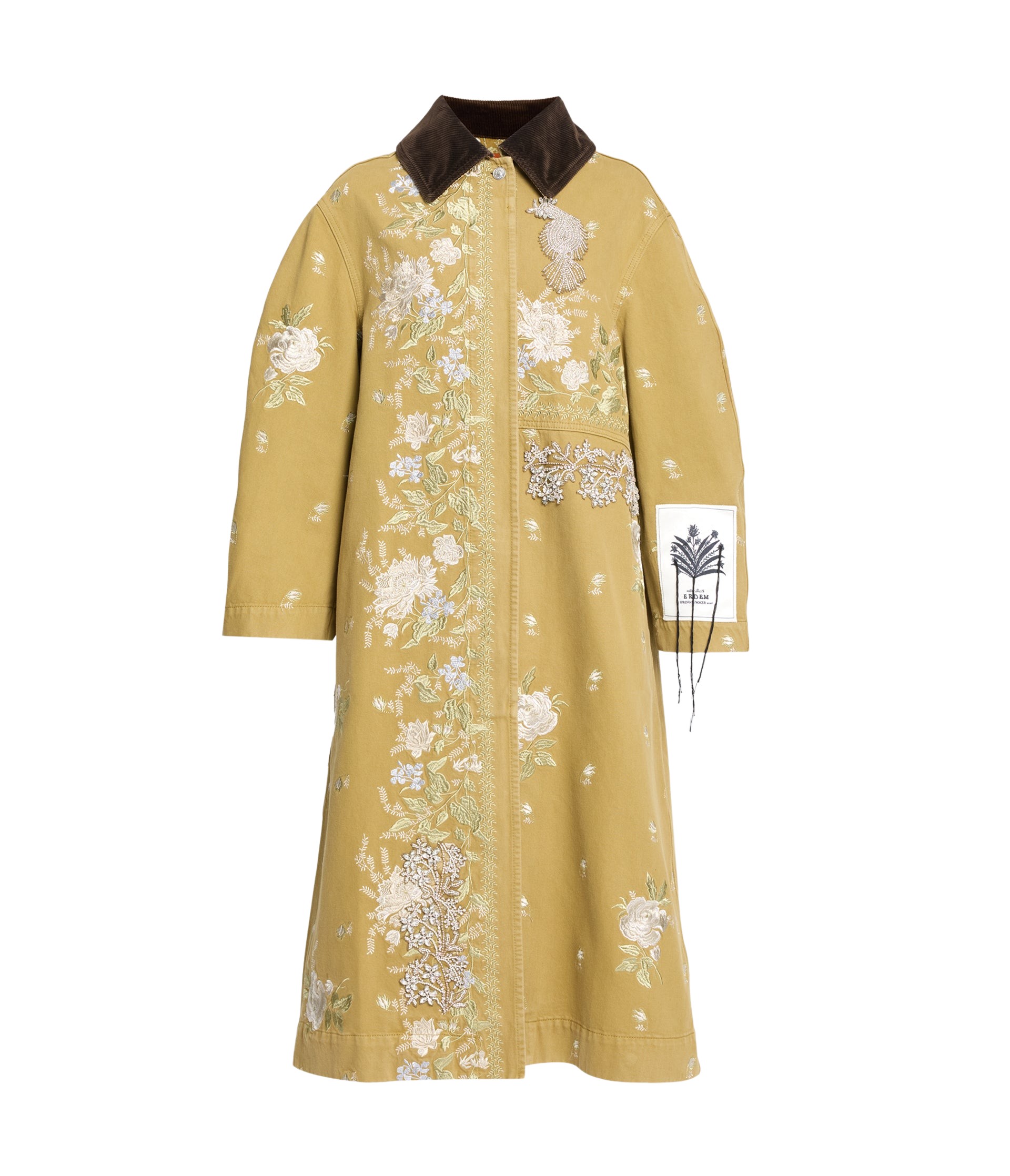 Erdem Embroidered Denim Coat