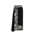 Erdem Embroidered Grain De Poudre Draped Midi Skirt - Skirts - British Romantic Luxury at Coveti