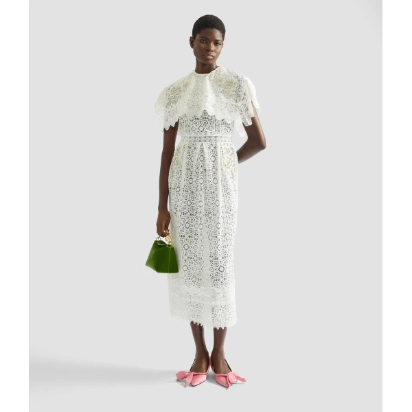 Erdem Embroidered Guipure Midi Dress - Dresses - British Romantic Luxury at Coveti