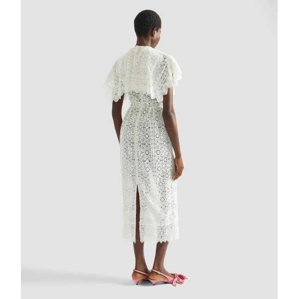 Erdem Embroidered Guipure Midi Dress - Dresses - British Romantic Luxury at Coveti