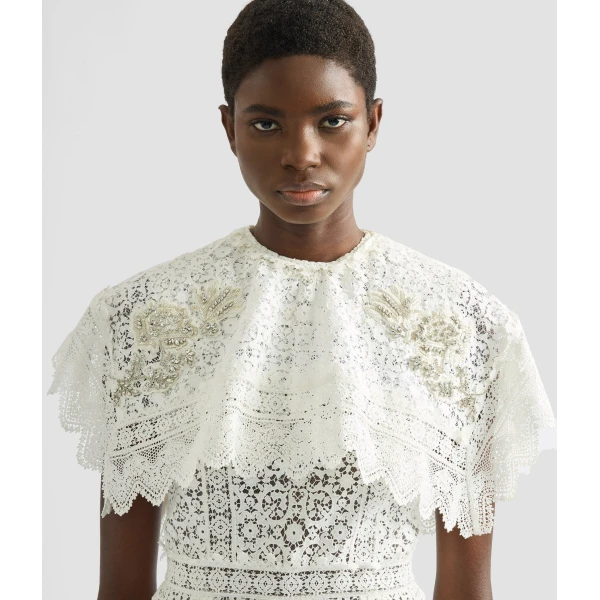 Erdem Embroidered Guipure Midi Dress - Dresses - British Romantic Luxury at Coveti