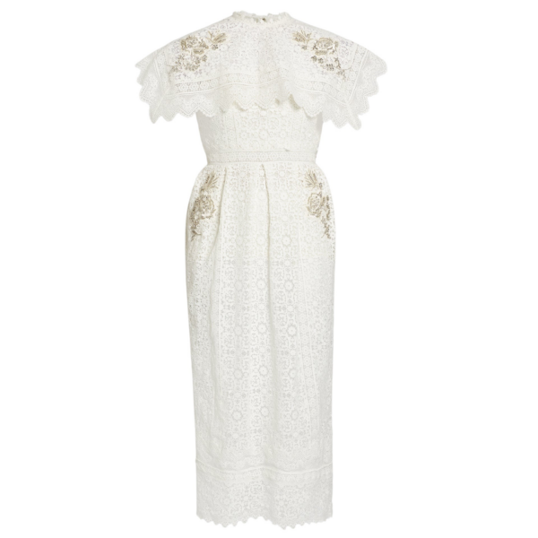 Erdem Embroidered Guipure Midi Dress - Dresses - British Romantic Luxury at Coveti