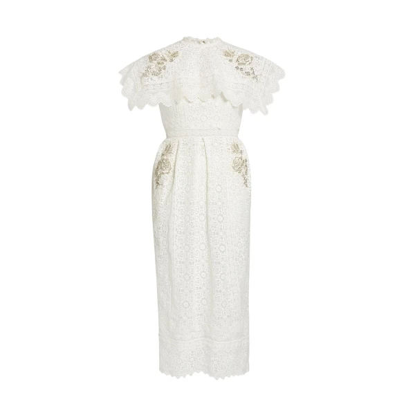 Erdem Embroidered Guipure Midi Dress - Dresses - British Romantic Luxury at Coveti