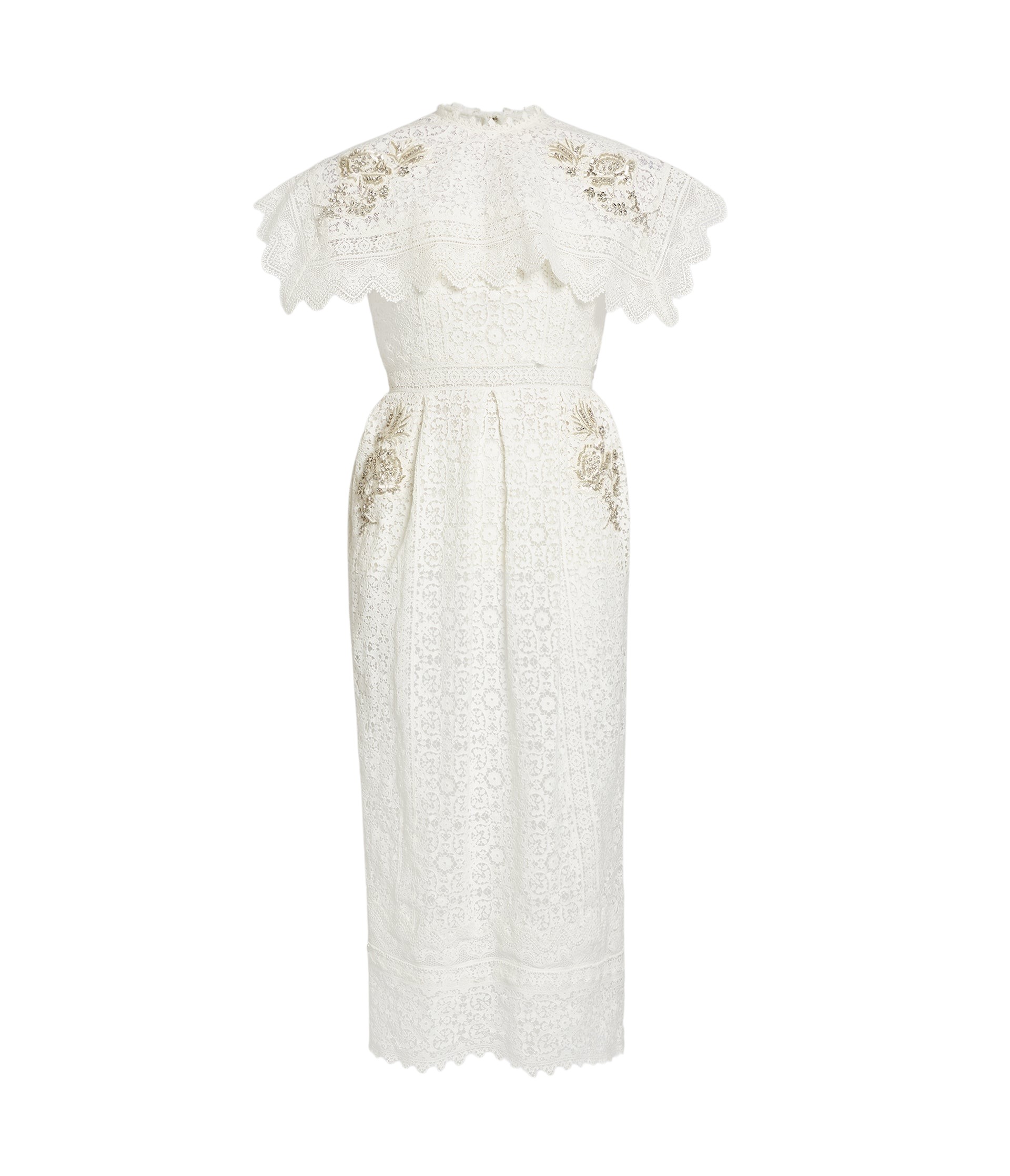Erdem Embroidered Guipure Midi Dress