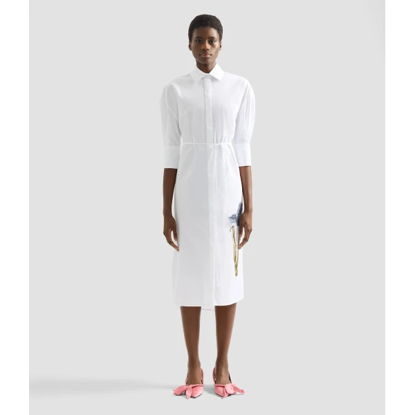 Erdem Embroidered Long Sleeve Shirt Dress - Dresses - British Romantic Luxury at Coveti