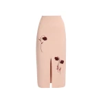 Erdem Embroidered Midi Pencil Knit Skirt - Skirts - British Romantic Luxury at Coveti