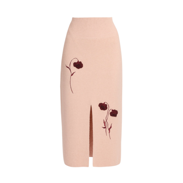 Erdem Embroidered Midi Pencil Knit Skirt - Skirts - British Romantic Luxury at Coveti