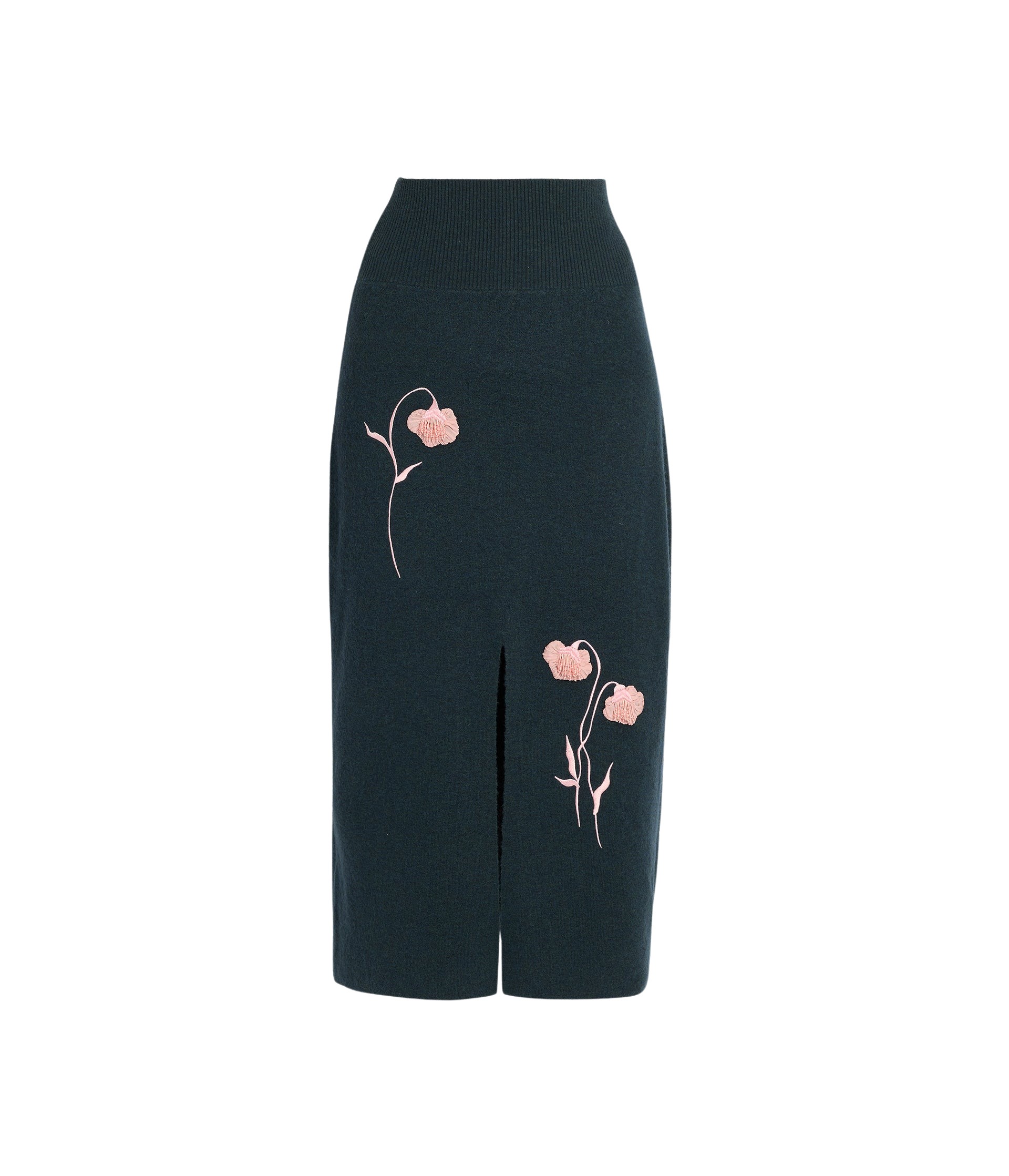 Erdem Embroidered Midi Pencil Knit Skirt - Skirts - British Romantic Luxury at Coveti