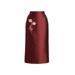 Erdem Embroidered Mikado Midi Pencil Skirt - Skirts - British Romantic Luxury at Coveti