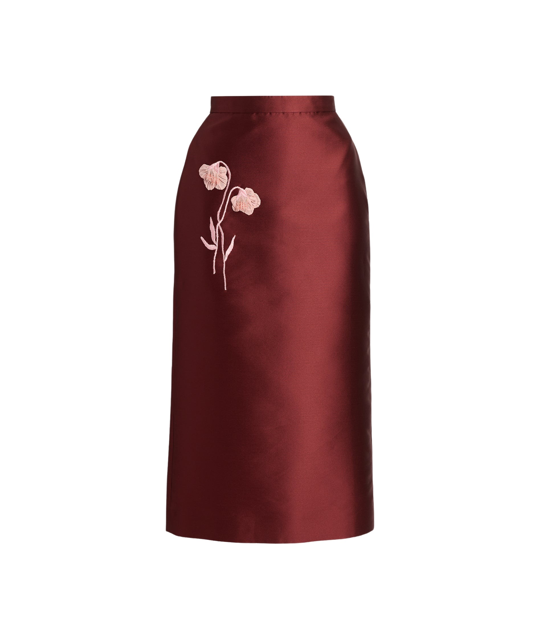 Erdem Embroidered Mikado Midi Pencil Skirt - Skirts - British Romantic Luxury at Coveti