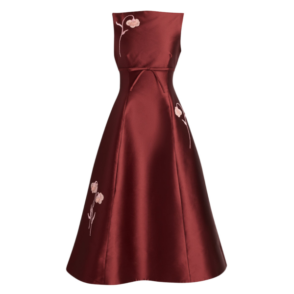 Erdem Embroidered Mikado Sleeveless Midi Dress - Dresses - British Romantic Luxury at Coveti