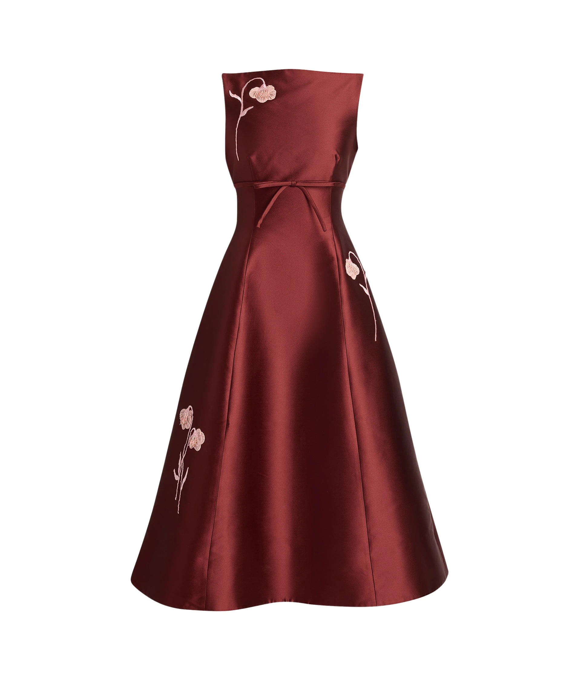 Erdem-Embroidered-Mikado-Sleeveless-Midi-Dress-coveti18899_nobg Erdem Embroidered Mikado Sleeveless Midi Dress - Dresses - British Romantic Luxury at Coveti
