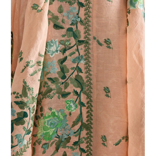 Erdem Embroidered Organza Draped Midi Dress - Dresses - British Romantic Luxury at Coveti
