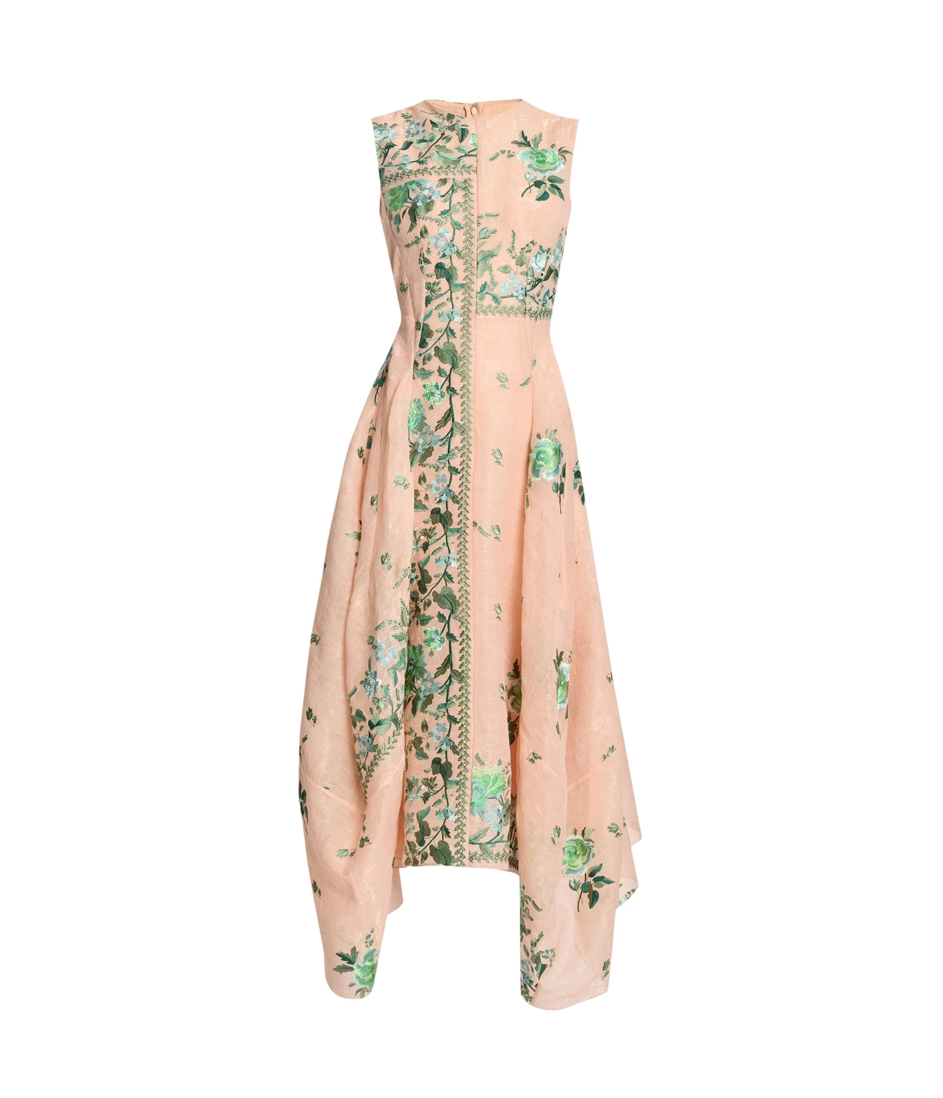 Erdem-Embroidered-Organza-Draped-Midi-Dress-coveti90671_nobg Erdem Embroidered Organza Draped Midi Dress - Dresses - British Romantic Luxury at Coveti