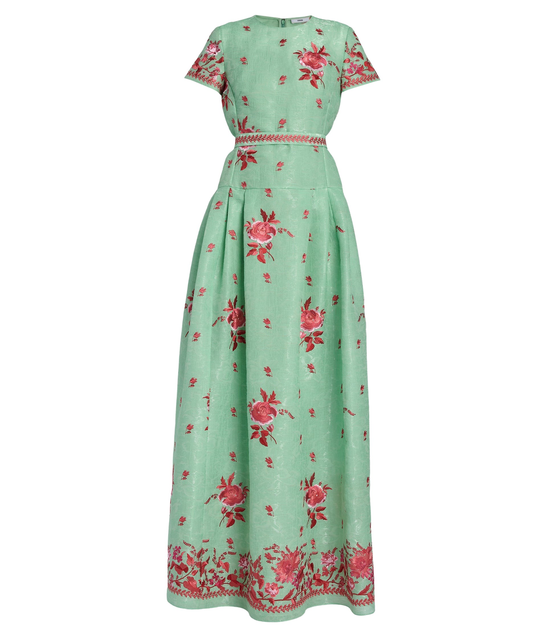 Erdem Embroidered Organza Drop Waist Gown